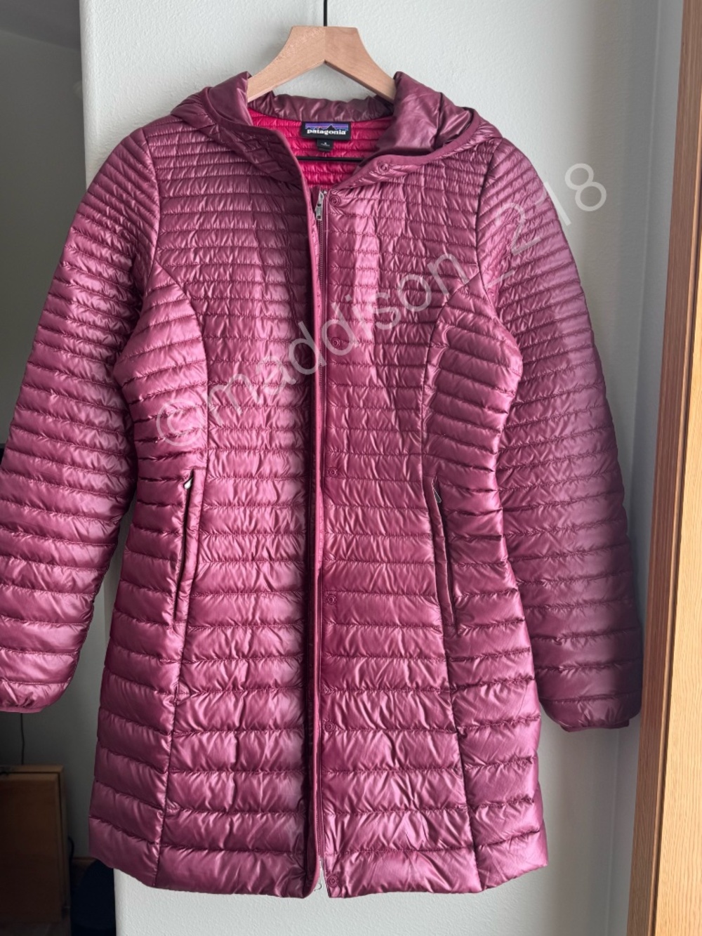 Patagonia Lightweight Fiona Parka Small Oxblood Red 600-fill down Windproof S - Picture 14 of 14
